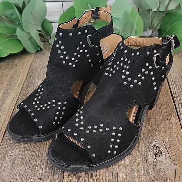 So catfish black block heel buckle sandals Size 6 - Picture 10 of 10